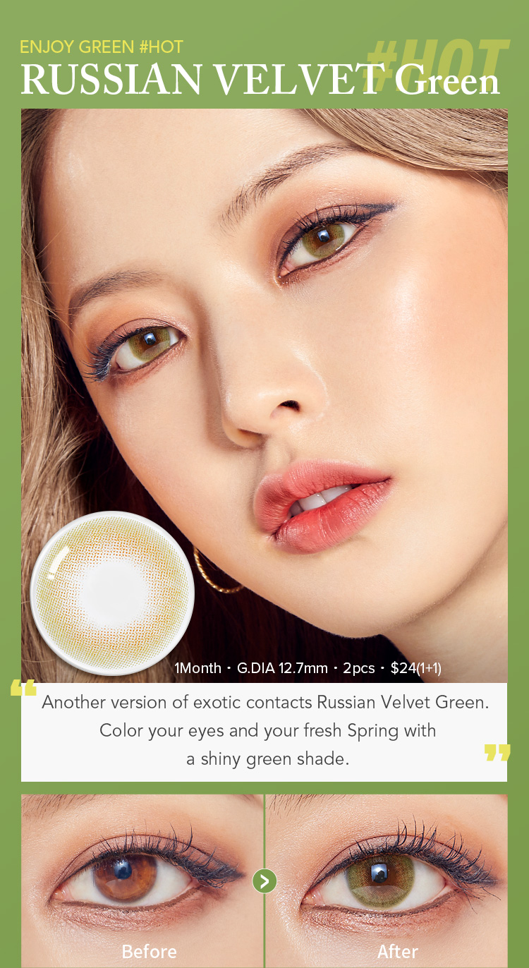 Olens Spanish Real Olive Green Colored Korean Contact Lenses-Olens –  klensworld